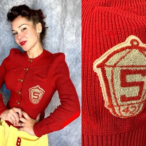 1930s College Cardigan - Etsy
