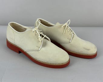 1950s White Buck Shoes From The 5's 1950s Young Buck Whites