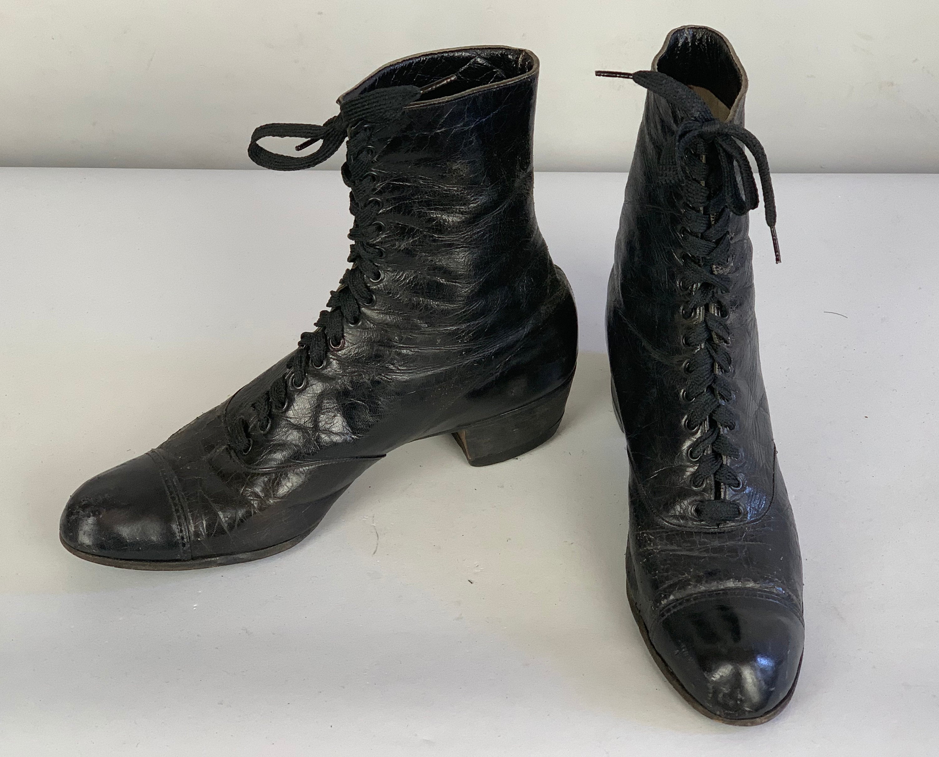 1900s Victorian Leather Boots Vintage Antique Edwardian | Etsy