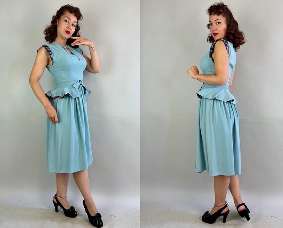 1940s Robin's Easter Best Dress | Vintage 40s Bir… - image 7