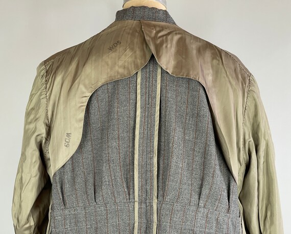 1930s Belted Back Jacket | Vintage 30s Grey Wool … - image 10