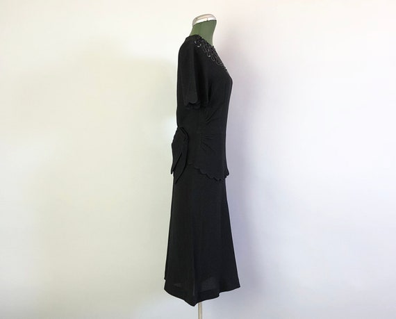 1940s Sequin Neckline Dress | Vintage 40s Gorgeou… - image 5