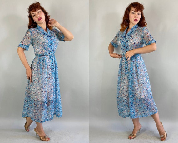 1940s Still Waters Run Deep Dress | Vintage 40s B… - image 7