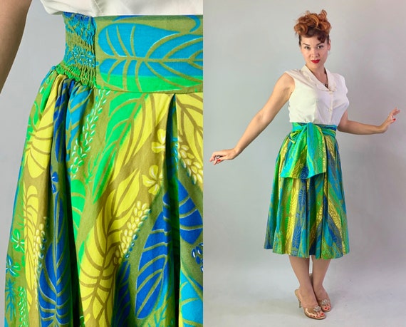 1950s "Miss Hawaii" Tiki Set | Vintage 50s Cotton