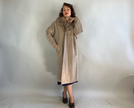 1950s Silver Screen Swing Coat | Vintage 50s Taup… - image 2