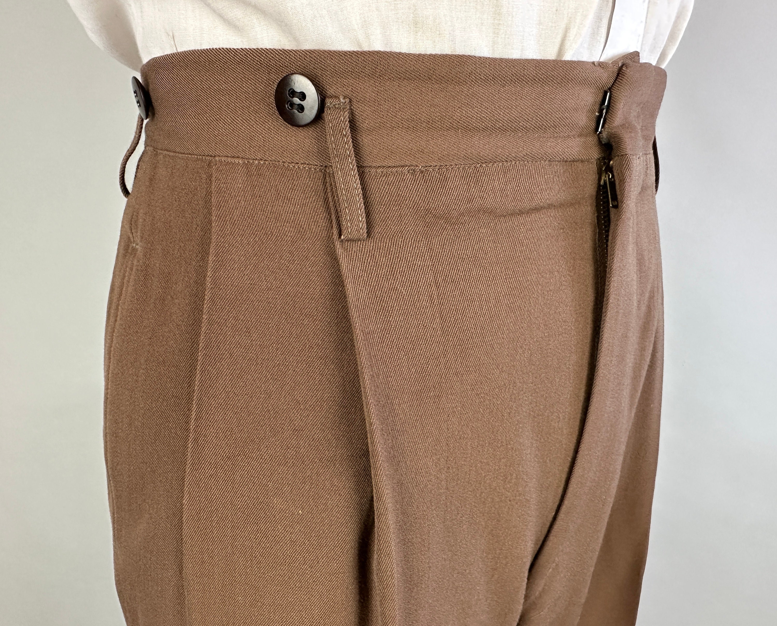 1950s Terrific Tawny Suit | Vintage 50s Top-Stitched Brown