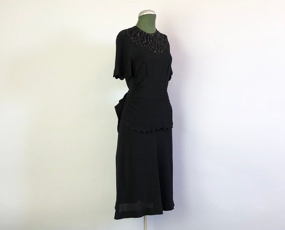 1940s Sequin Neckline Dress | Vintage 40s Gorgeou… - image 3