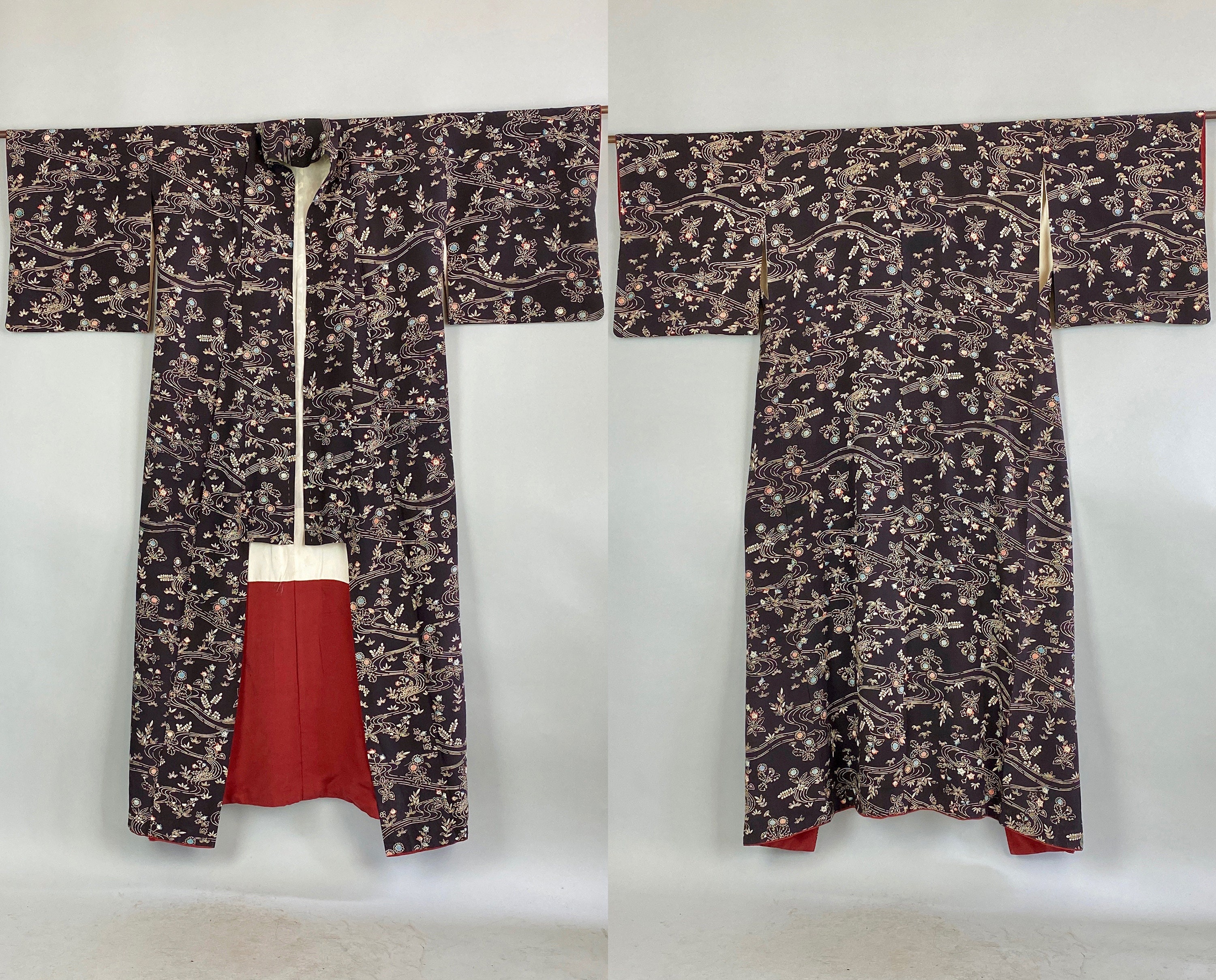 1950s Kimono Kitsuke | Vintage 50s Five Piece Traditional 1950s Kimono Kitsuke | Vintage 50s Five Piece Traditional