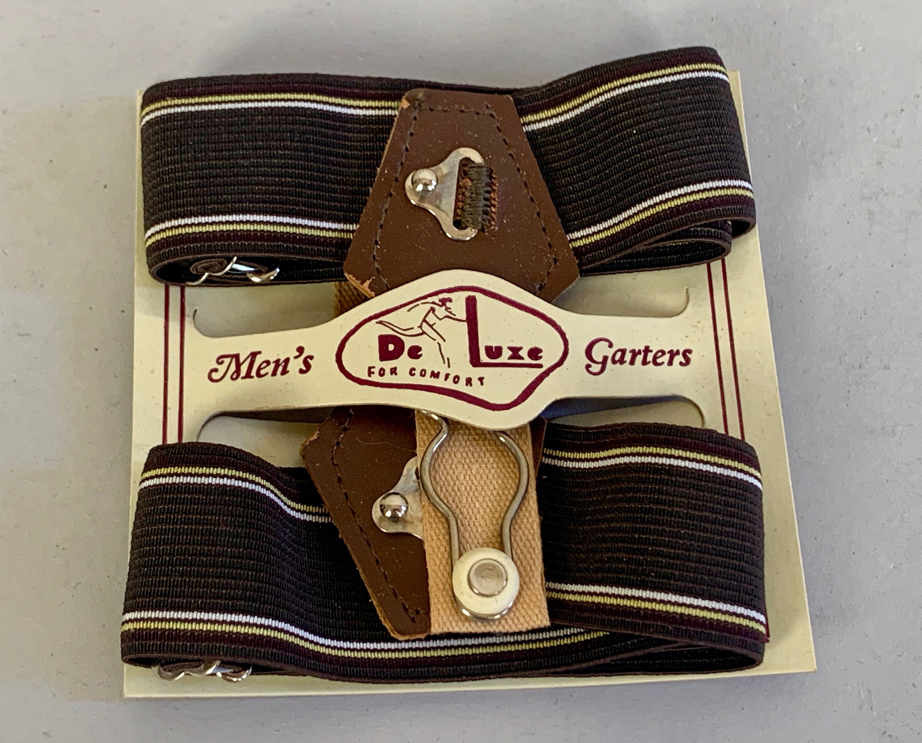 1940s DeLuxe Sock Garters Vintage 40s NOS Brown Etsy