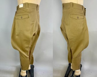 1930s Old Sport Jolly Time Jodhpurs | Vintage 30s Deadstock Khaki