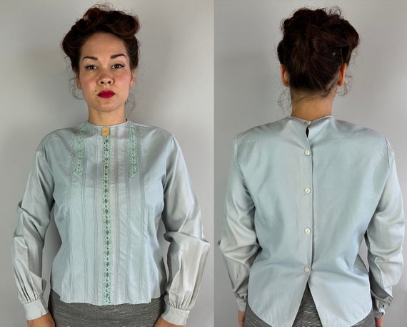 1950s Prim Proper and Practical Blouse | Vintage … - image 9