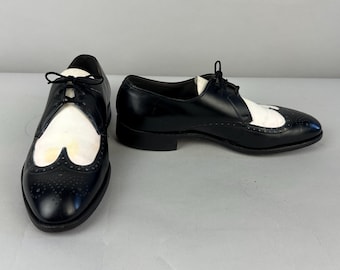 1950s the Spectator Special Shoes | Vintage 50s Two Tone Black and