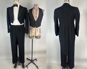 30s vintage 3Peace suit スーツ Ciglet 1930s Three-piece Belted-back Suit | Vintage 30s Steel Grey Shark