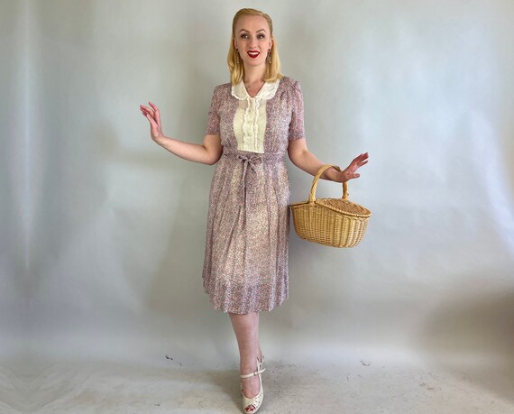 1940s Pretty Pink Picnic Frock |  Vintage 40s Pin… - image 9