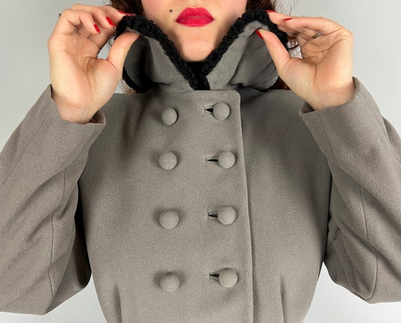 1940s Princess in Pewter Coat | Vintage 40s Grey … - image 8