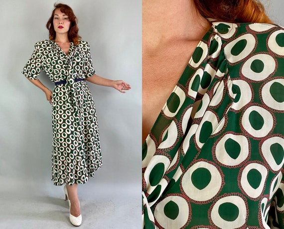 1940s Round and Around Dress | Vintage 40s Forest