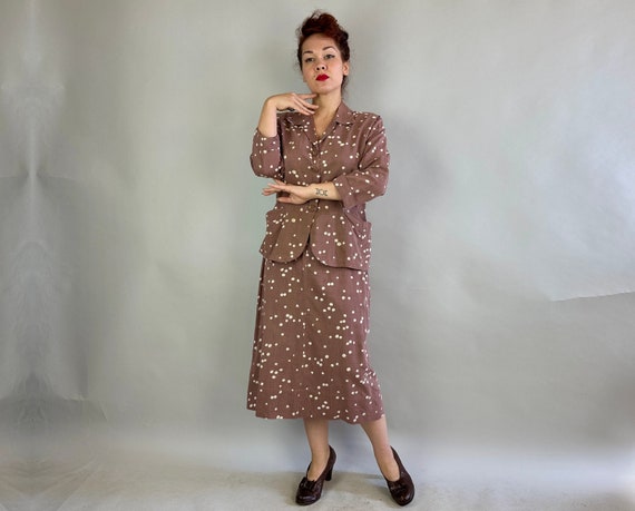 1940s Apple of the Eye Dress Set | Vintage 40s Fr… - image 6