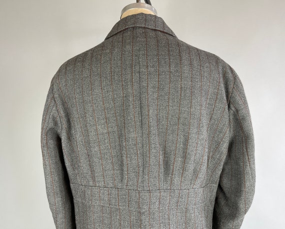 1930s Belted Back Jacket | Vintage 30s Grey Wool … - image 3