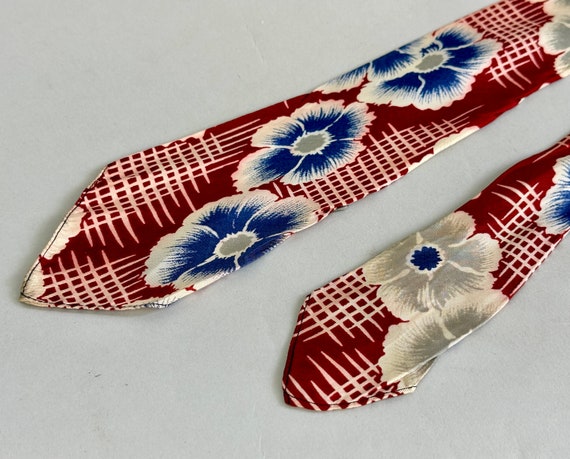 1930s Floral Fantasy Necktie | Vintage 30s Deadst… - image 4