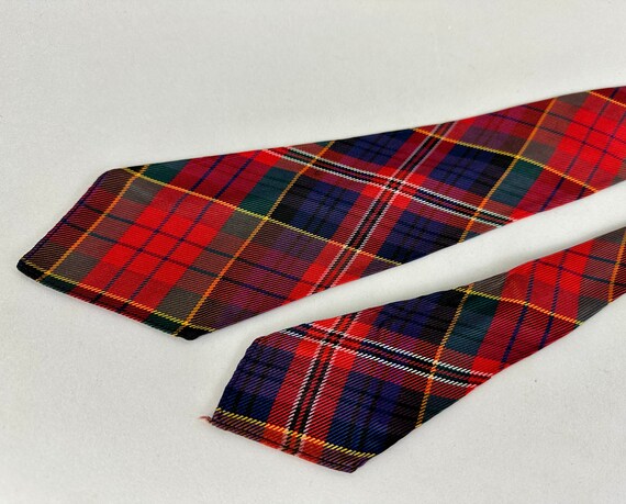 1930s Perfectly Plaid Necktie | Vintage 30s Clan … - image 4