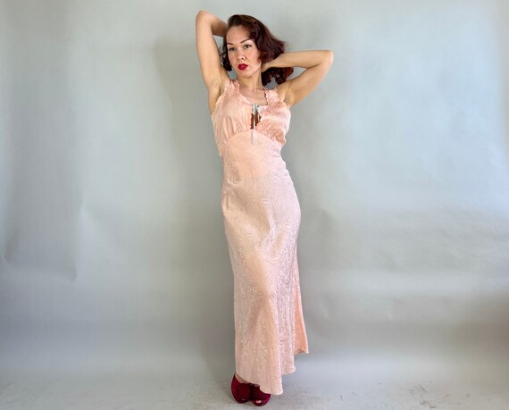 1930s Romantic Blush Evening Gown | 30s Pale Ball… - image 8