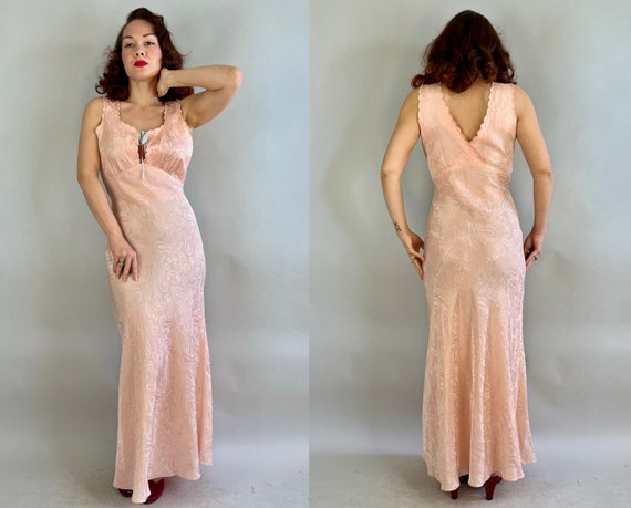 1930s Romantic Blush Evening Gown | 30s Pale Ball… - image 2