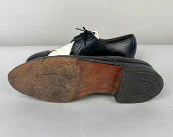 靴 50s PORTAGE Monarch Spectator Shoes 1950s the Spectator Special Shoes | Vintage 50s Two Tone Black and