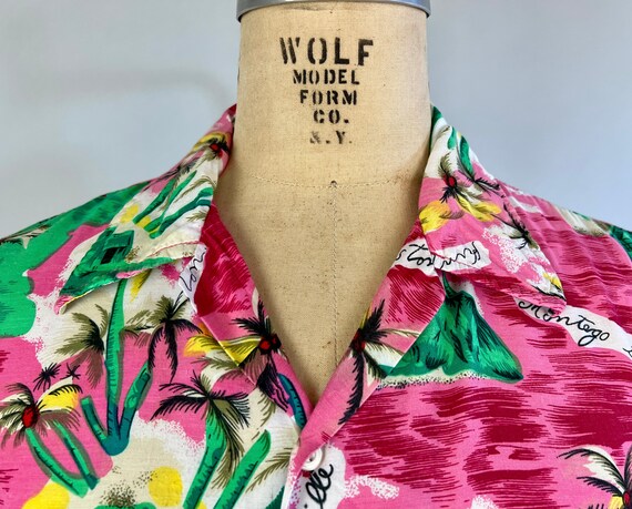 Night-Blooming Retro Rayon Aloha Men's Shirt