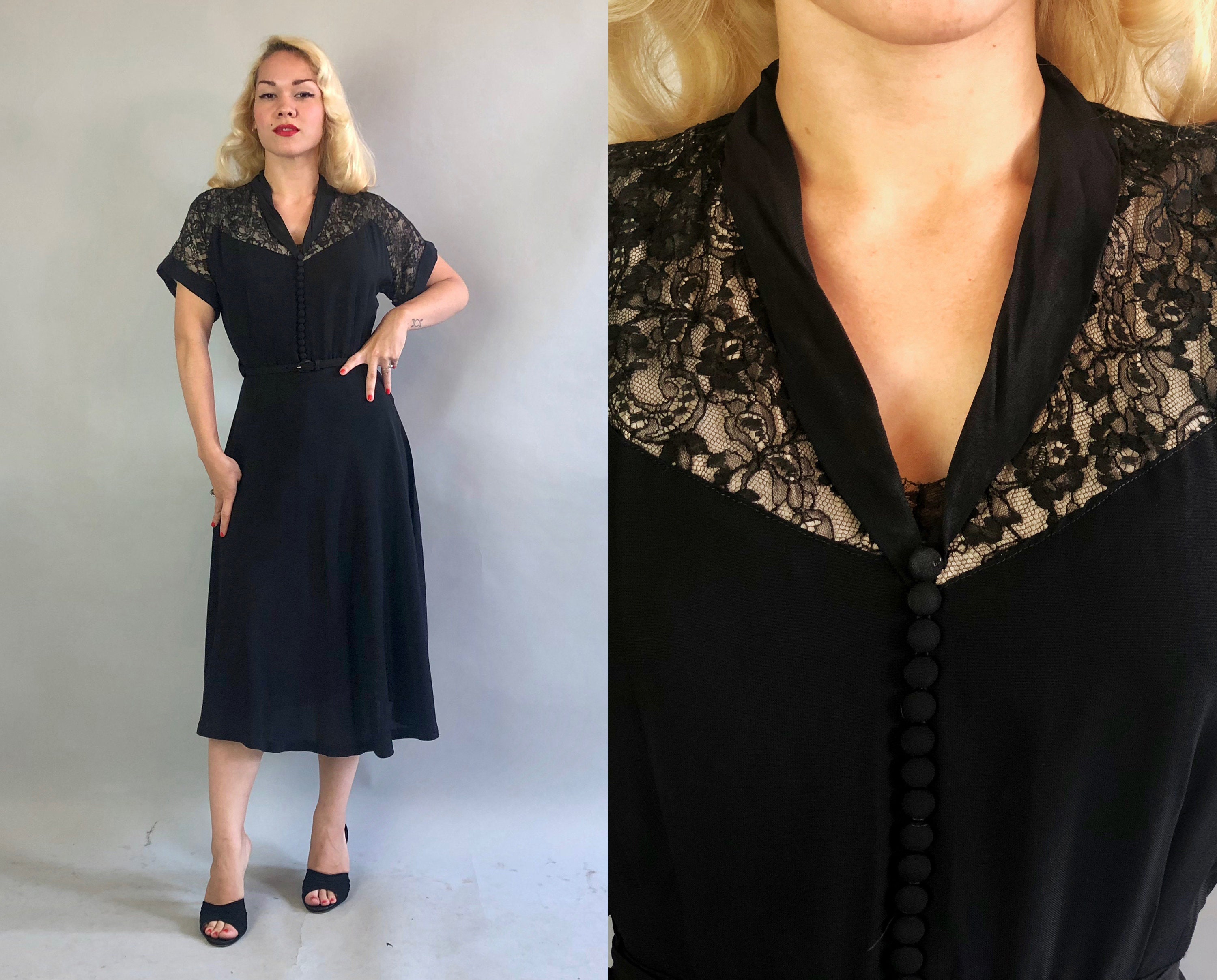 Shawl Collar Cocktail Dress