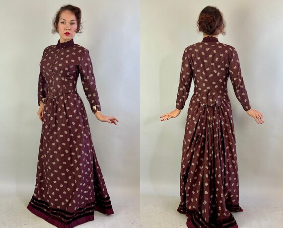 1800s Distinguished Dickensian Dress Ensemble | V… - image 8