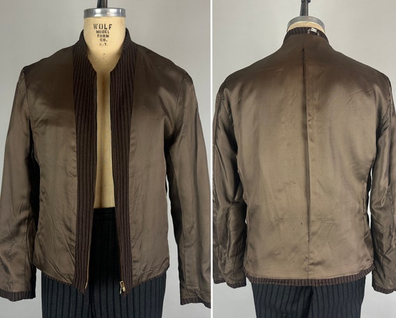 1940s Chic Stripes Cinch Jacket | Vintage 40s Bro… - image 9