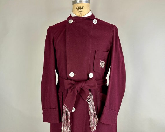 1930s Reginald's Royal Robe | Vintage 30s Burgund… - image 7