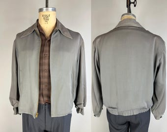 1950s Ready to Rock Ricky Jacket | Vintage 50s Stone Grey