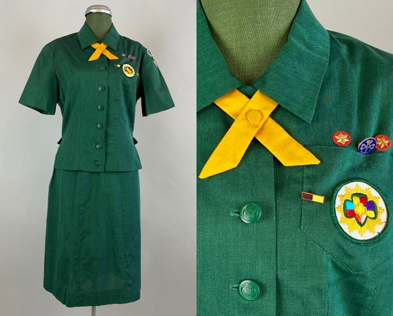 1950s Girl Scouts Uniform | Vintage 50s Forest Gre