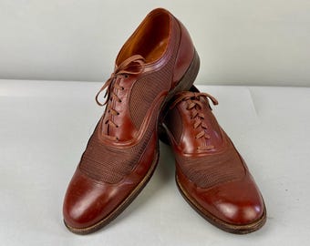 1930s the Spectator Special Shoes | Vintage 30s Two Tone Brown and