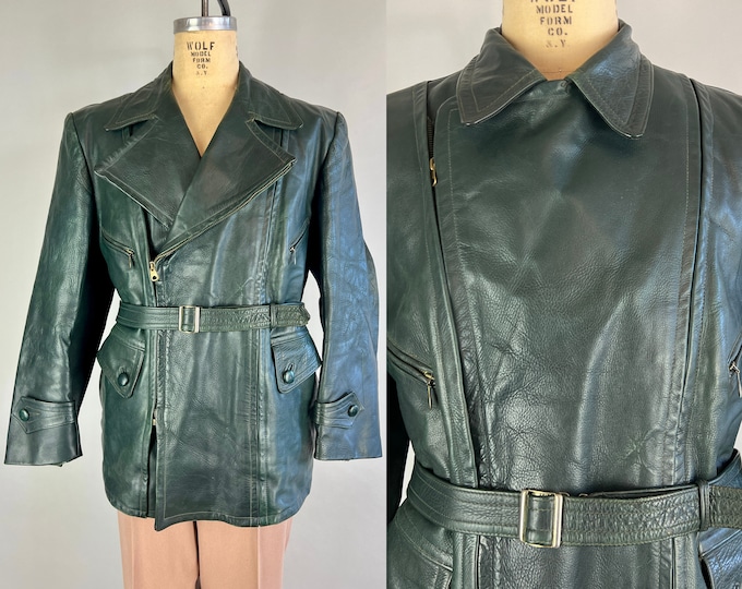 40s Jacket Vintage 1940s Leather Jacket With Triumph Patch - Etsy Canada