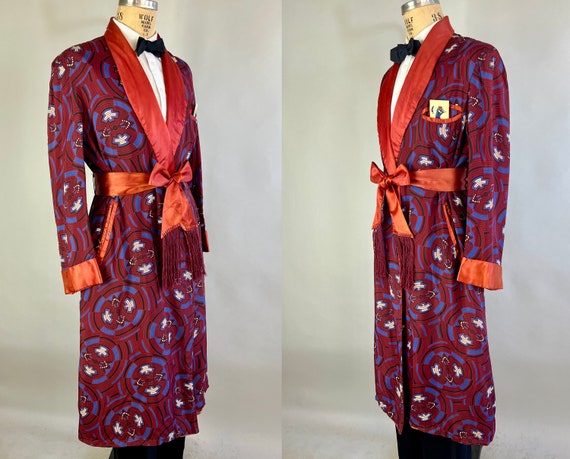 1940s Streamline Moderne Robe | Vintage 40s Burgu… - image 6