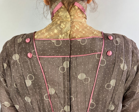 1910s Circled in Silk Dress | Antique Vintage Edw… - image 7