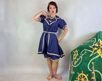 1920s vintageスイムスーツ birthdeath jantiques 1900s Nautical Sea Nymph Swimsuit | Vintage Antique