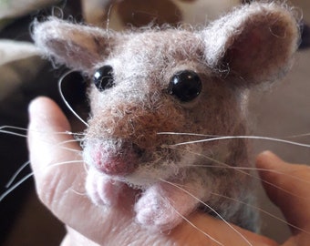 Needle felted mouse