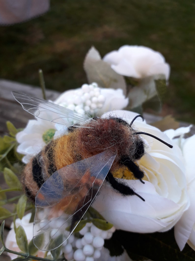 Needle felted Honey Bee Etsy