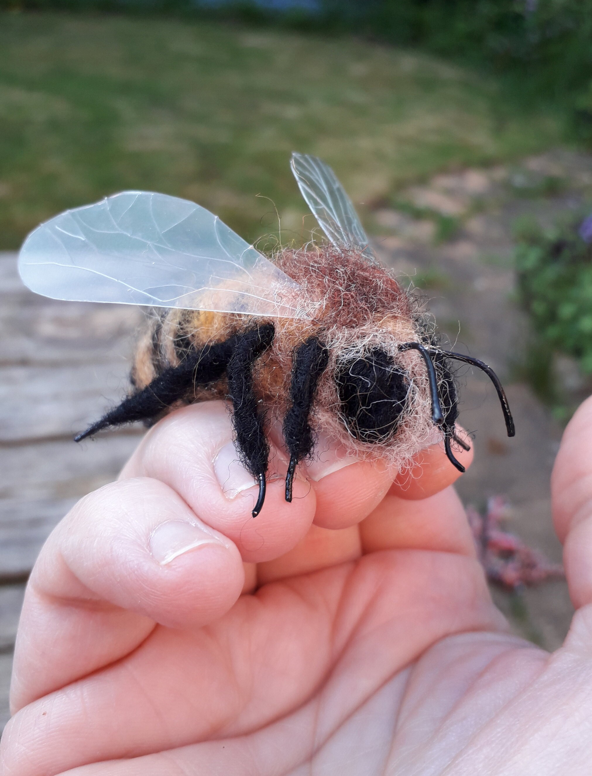 Needle Felted Honey Bee Etsy UK