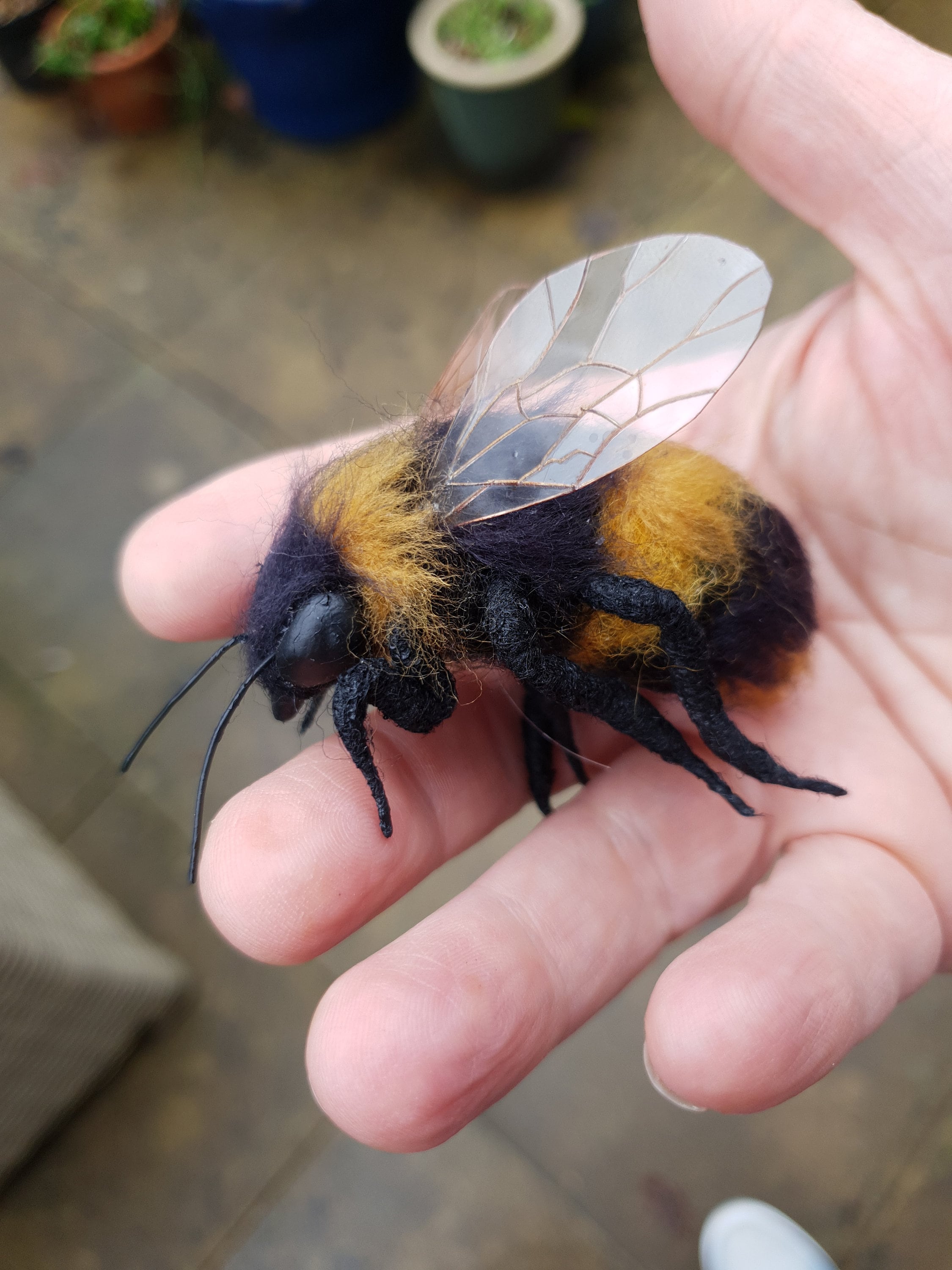 Large Felted Bumble Bee 