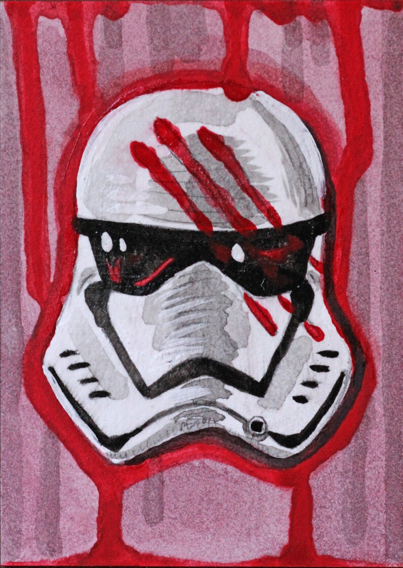 FN-2187 Finn Stormtrooper Helmet ATC ACEO ooak Star Wars | Etsy