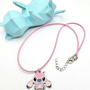 Disney's "Stitch and Angel" Children / Tween / Adult Necklace - cotton cord Angel