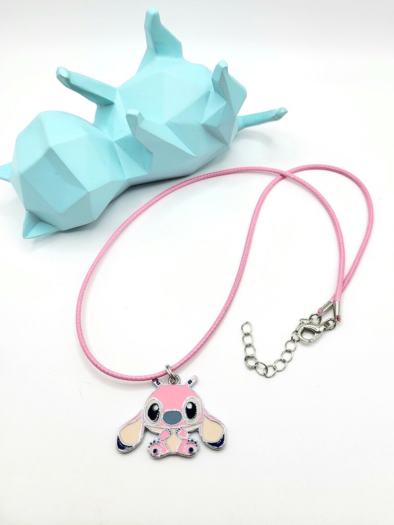 Disney's "Stitch and Angel" Children / Tween / Adult Necklace - cotton cord Angel