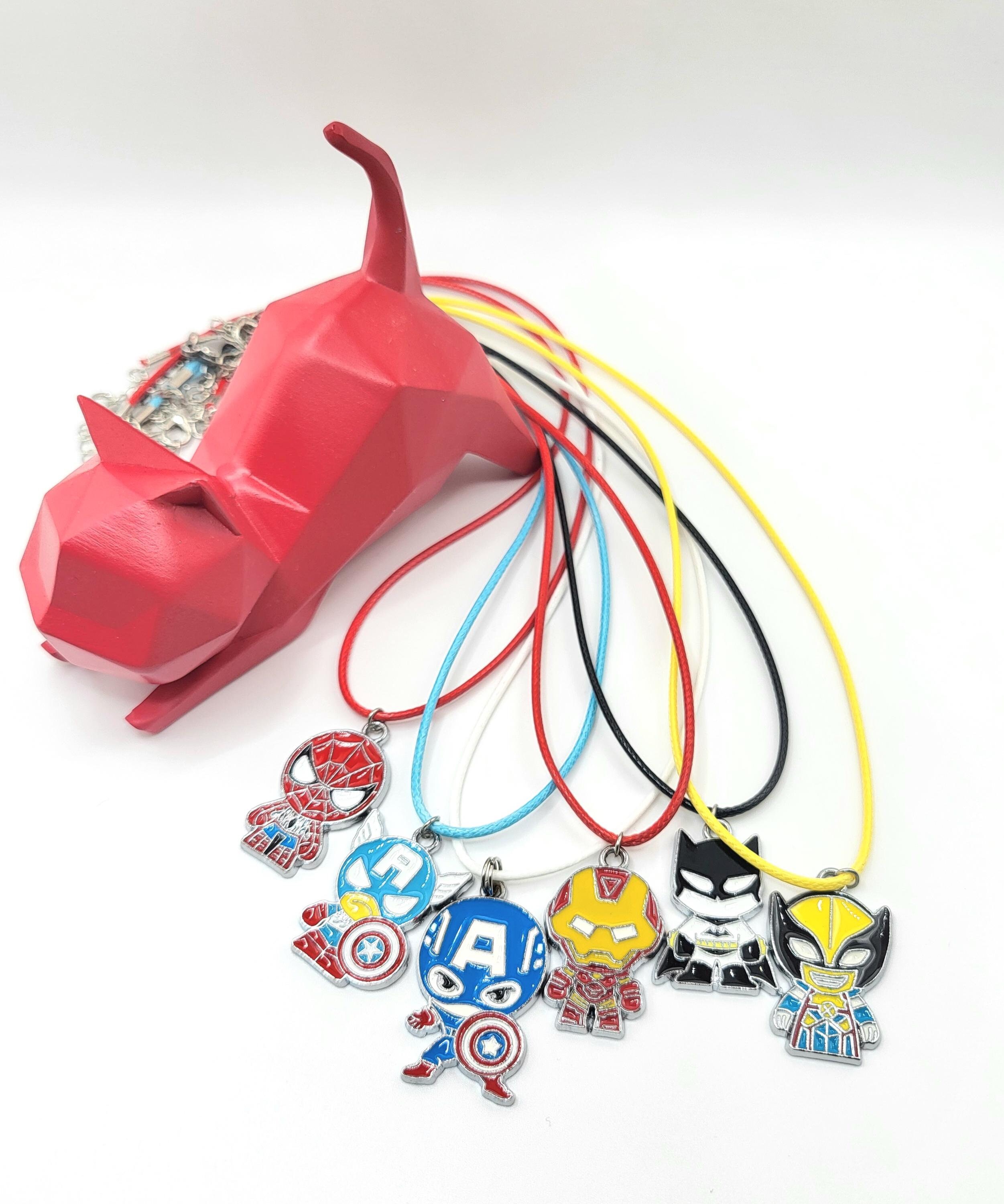 Children's / Tween's marvel inspired super hero Themed Necklace - cotton cord
