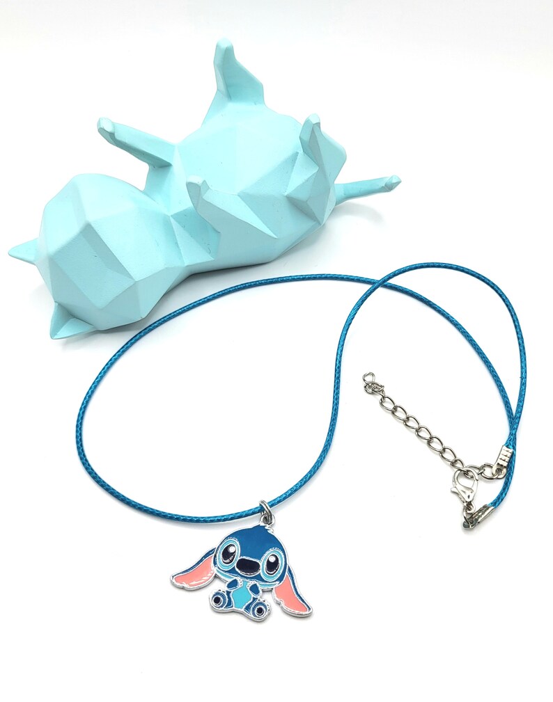 Disney's "Stitch and Angel" Children / Tween / Adult Necklace - cotton cord Stitch