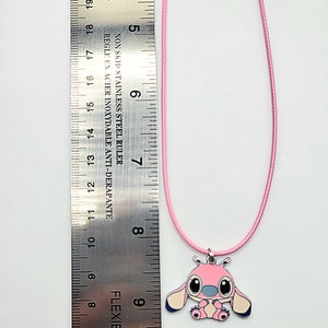 Disney's "Stitch and Angel" Children / Tween / Adult Necklace - cotton cord image 8