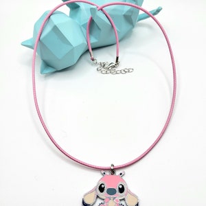 Disney's "Stitch and Angel" Children / Tween / Adult Necklace - cotton cord image 7